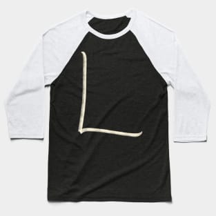 Hand Drawn Letter L Baseball T-Shirt